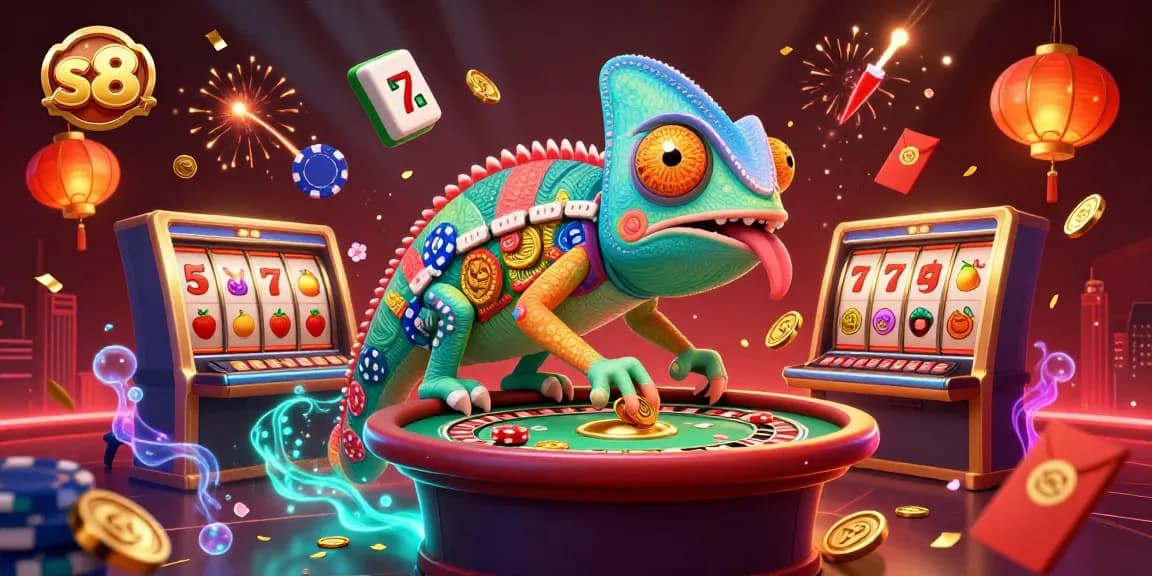 Experience the thrilling universe of s8 with vibrant chameleon casino elements and slot action.