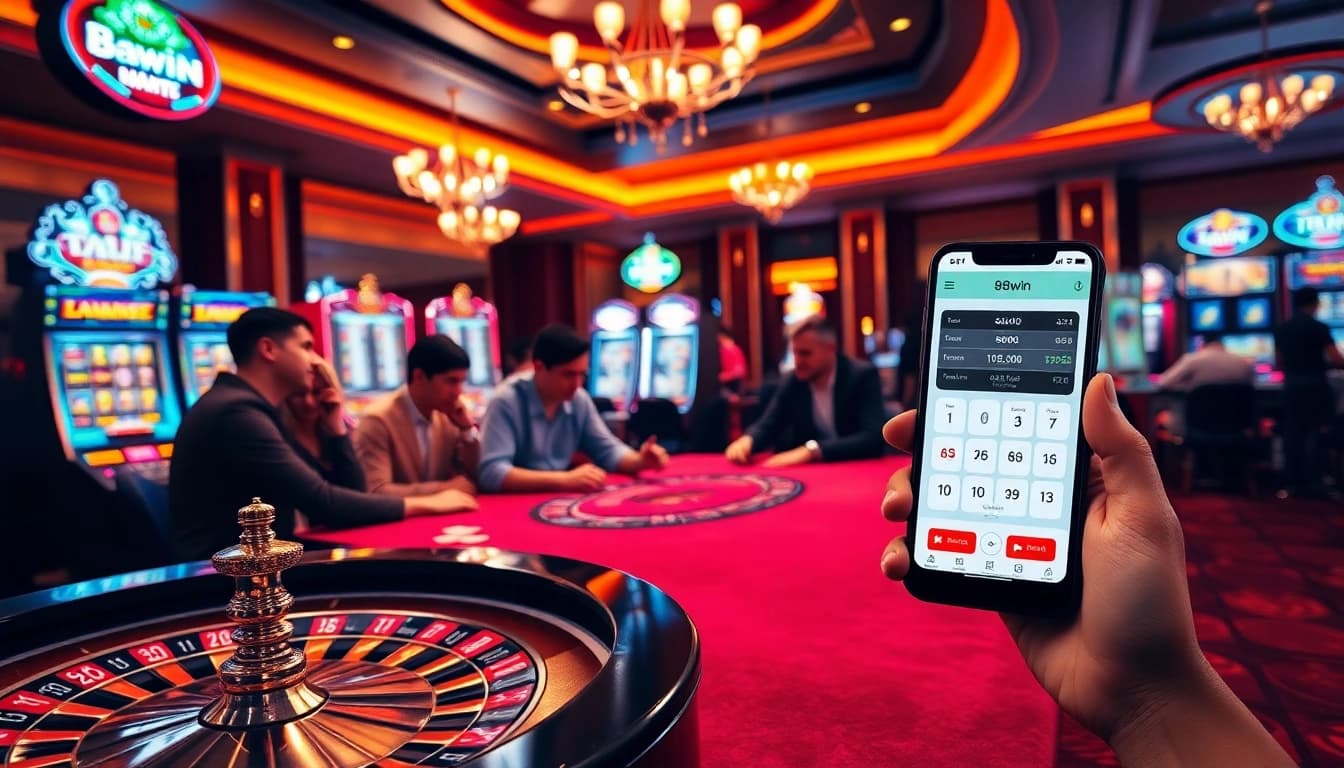 Players enjoying poker while using the 98win app for enhanced betting strategies.