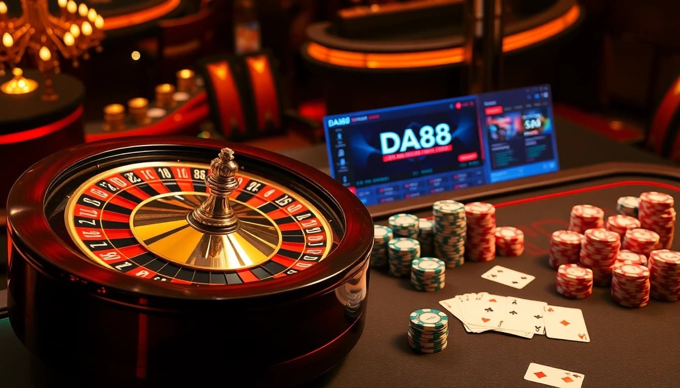 Experience the thrill of gambling at https://da88.london with a vibrant casino scene featuring roulette and poker.