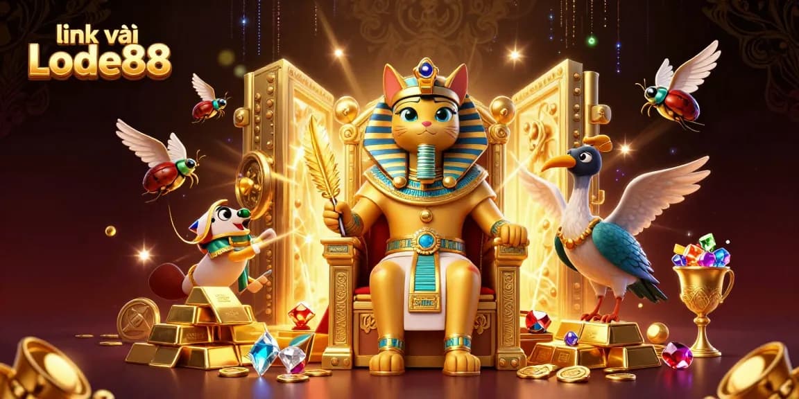 Experience the thrill with link vào Lode88, a vibrant casino illustration showcasing exciting gaming elements.