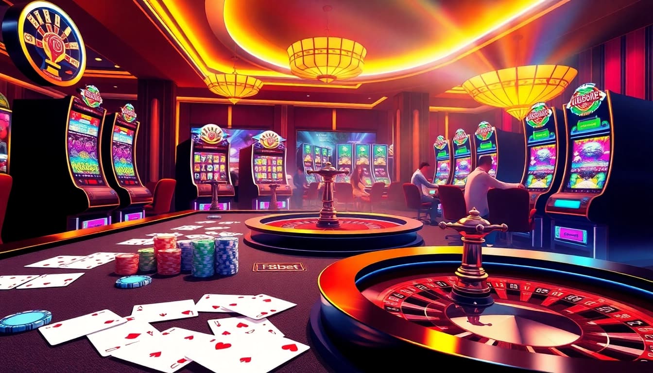 Engage in thrilling gameplay at F8bet ventures' vibrant casino, featuring dynamic slots and poker tables.