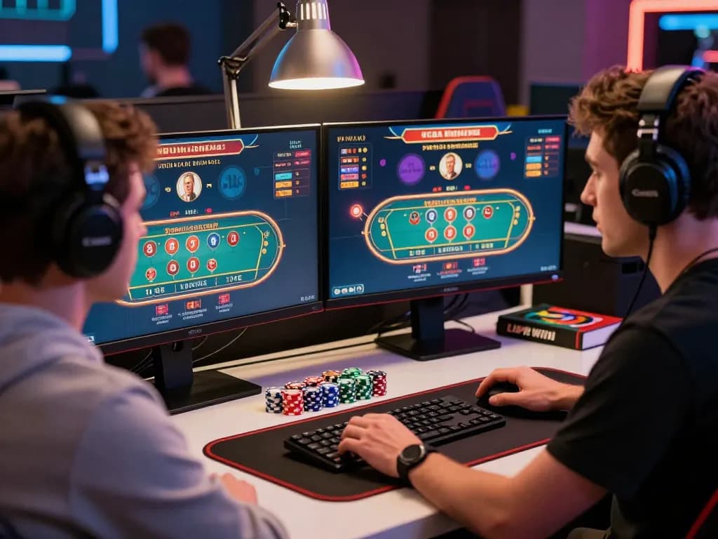 Experience vipwin gaming through an immersive online setup with a player engaged in strategic gameplay.