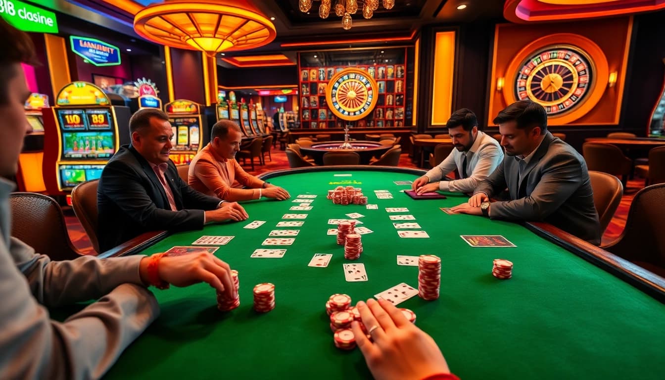 Experience the thrill of high-stakes poker at 188V's elegant casino.