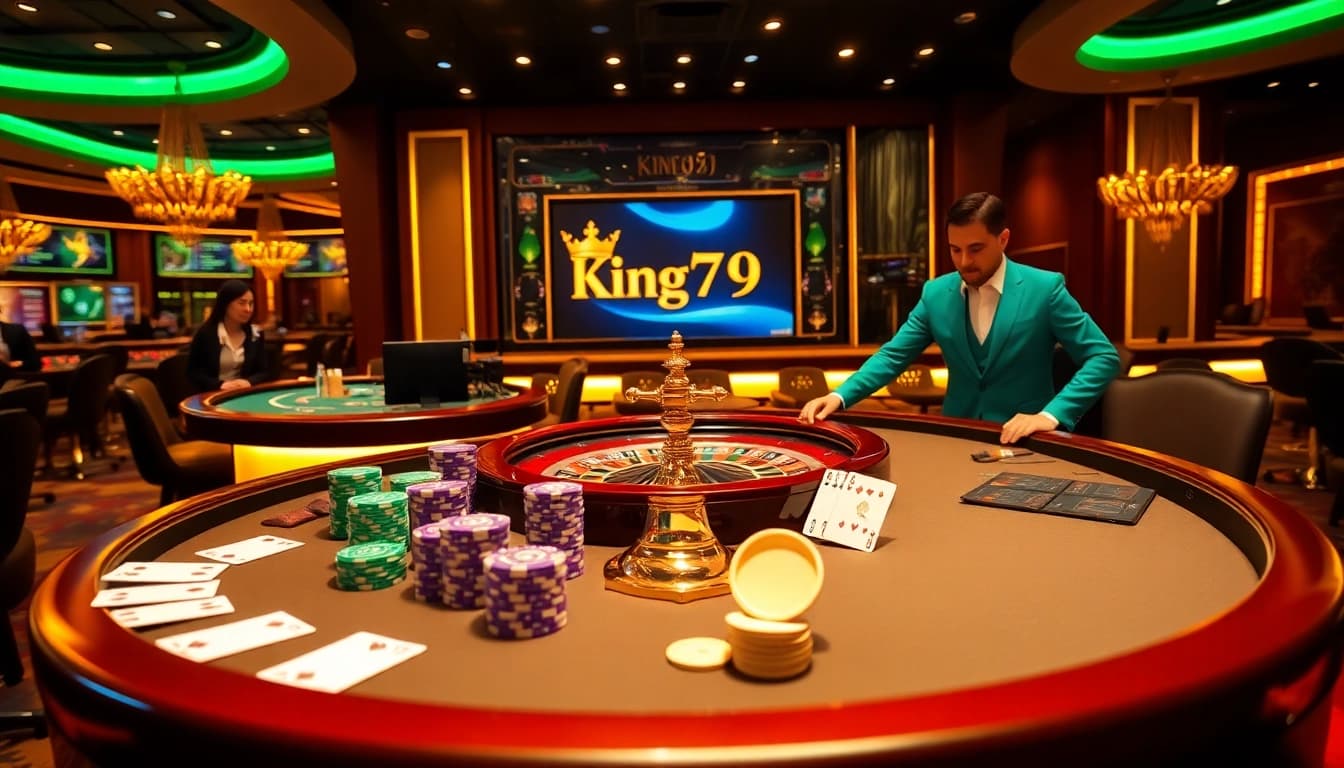 Experience the thrill of King79 with a luxurious casino setting, featuring dynamic gameplay and sophisticated ambiance.