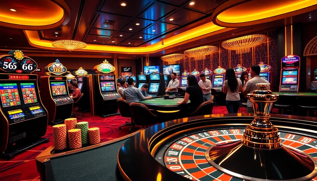 Experience thrilling gameplay with vibrant casino elements inspired by ดูบอลสด66.