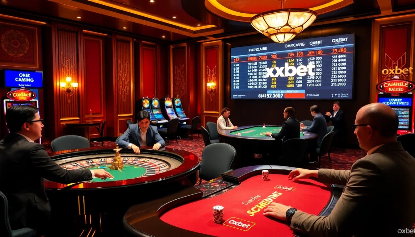 Experience the thrill of winning at Oxbet with a vibrant casino scene full of action.