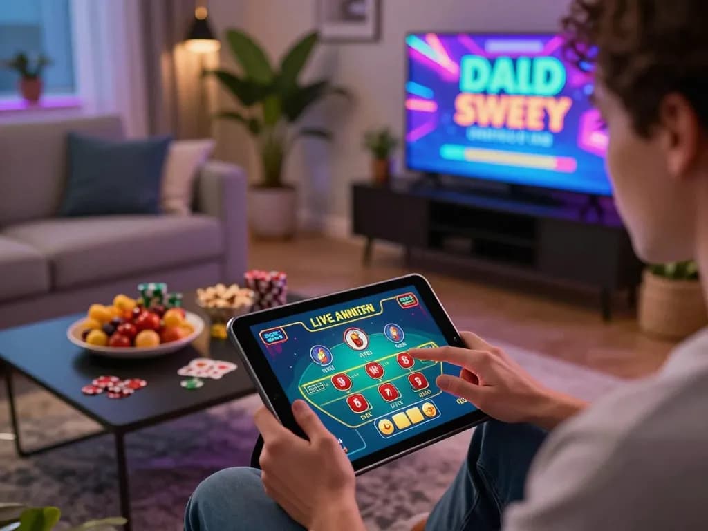 Experience an electrifying gaming moment at https://sc88.social/ with players engaged in live betting on a tablet.