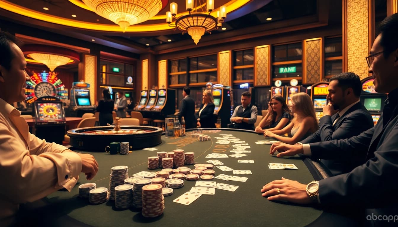 Experience thrilling gaming at abc88.app with vibrant casino tables and engaging players.