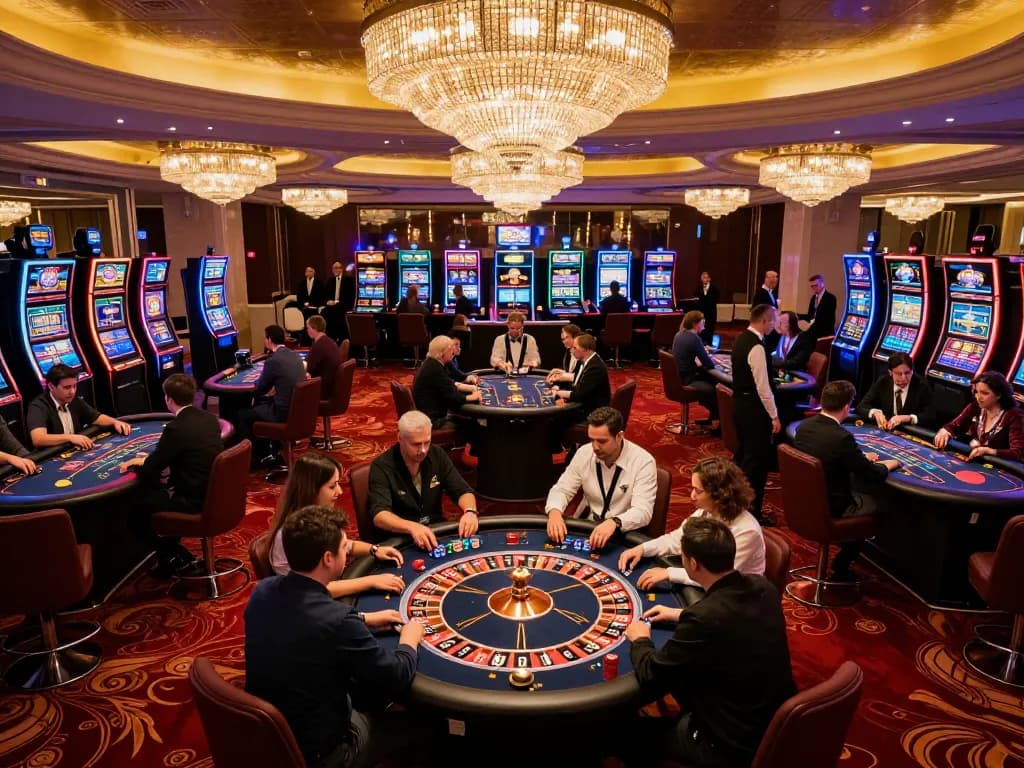 Players experience thrilling moments at VU88 casino with vibrant games and engaging atmosphere.