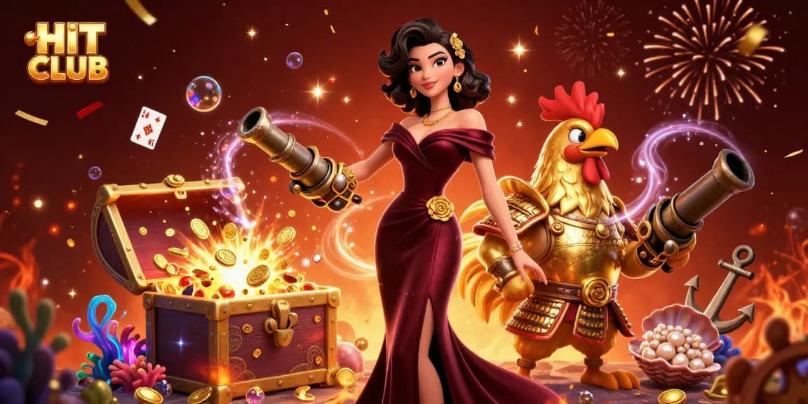 Engage in thrilling gameplay at HIT CLUB with exciting casino elements amidst dazzling visuals.