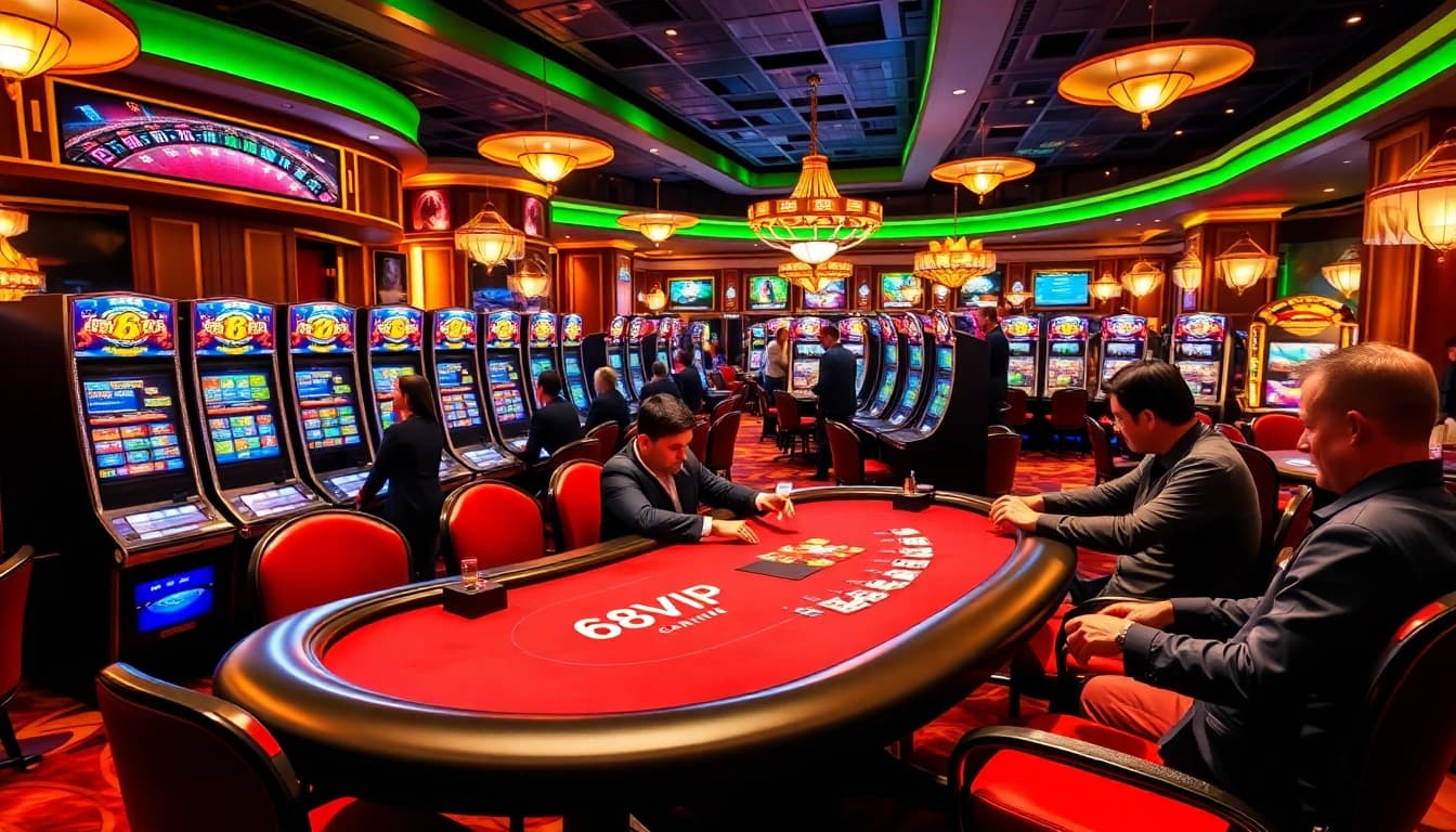 Players enjoying a thrilling game at the 68VIP online casino.