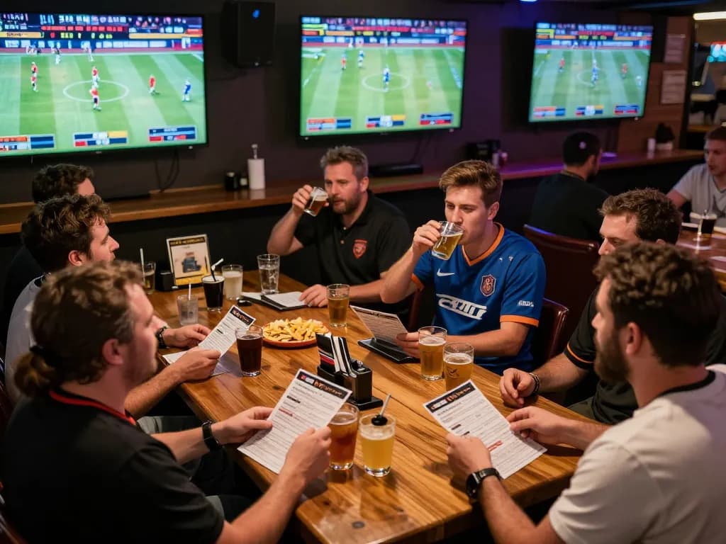 Excited fans placing bets and celebrating sports wins at the tr88 link venue for an exhilarating experience
