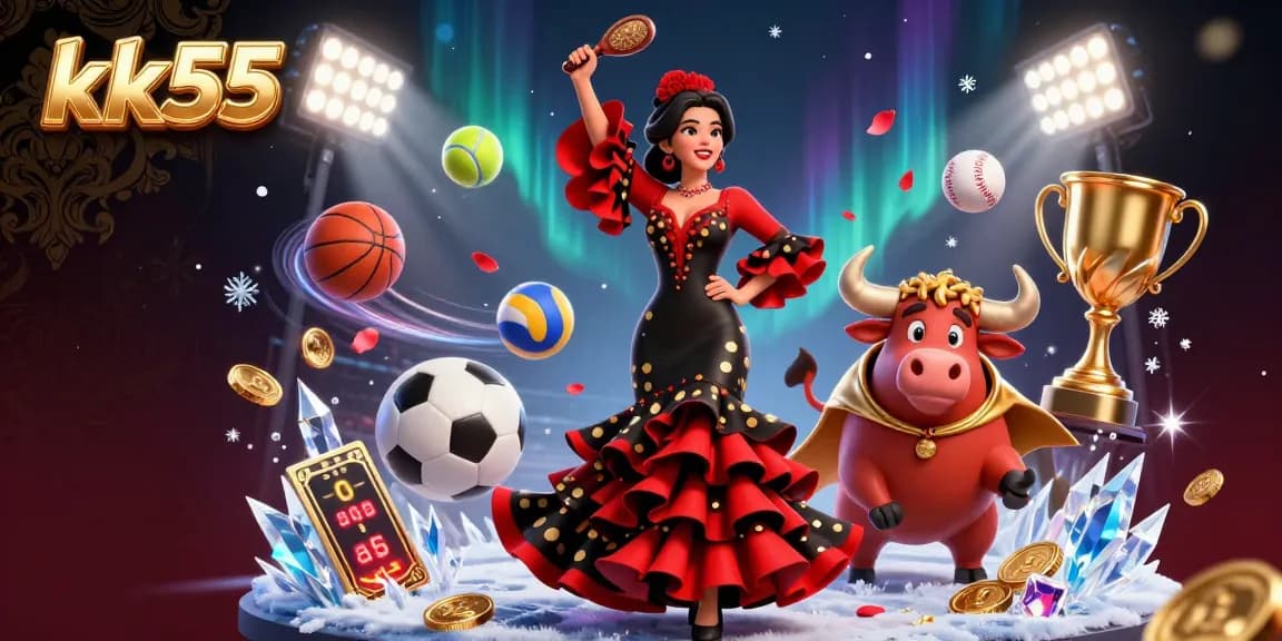 Experience thrilling gameplay at kk55 with a dazzling casino scene featuring iconic elements and characters.