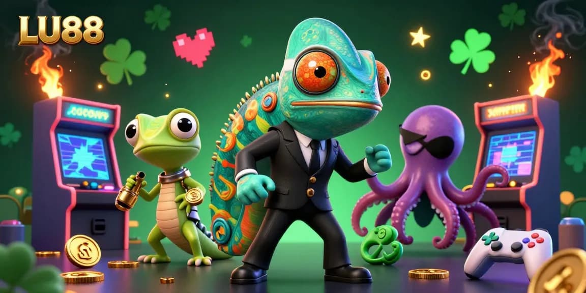 LU88’s engaging 3D scene brings a thrilling casino atmosphere with vibrant game elements.