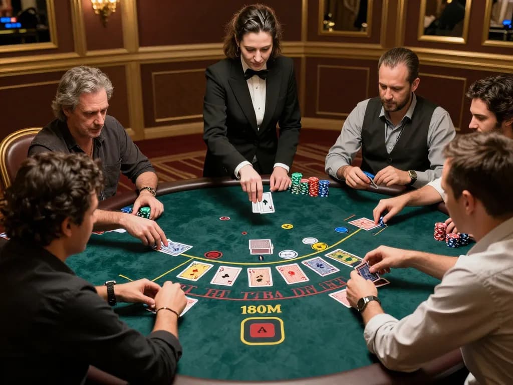 xx88 players engaging in a high-stakes Baccarat game at a luxurious casino table