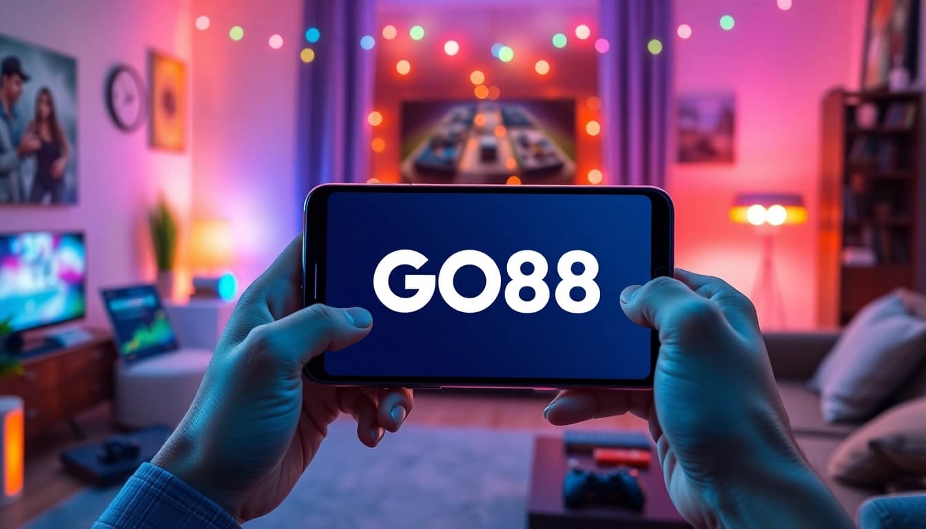 Experience gaming excitement with GO88 on a smartphone.