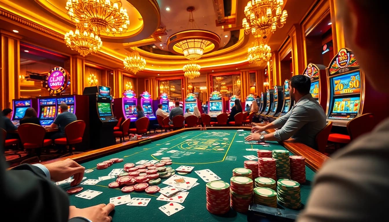 Experience thrilling casino action online with Link vào xin88, featuring vibrant poker tables and lively gameplay.