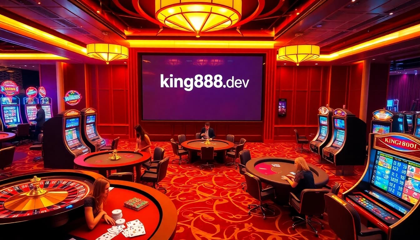 Experience thrilling gameplay with king888.dev at a luxurious casino setting.