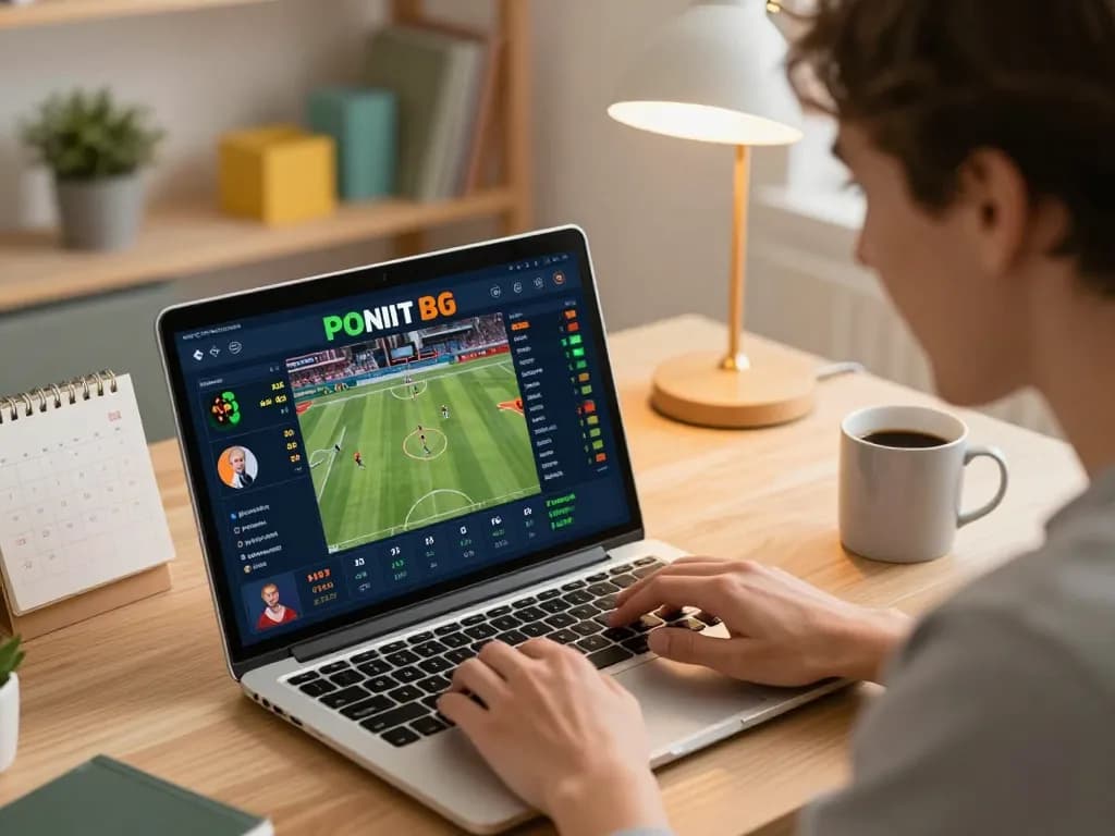 Engaging moment at nhà cái mb66, showing a person actively placing bets on sports online.