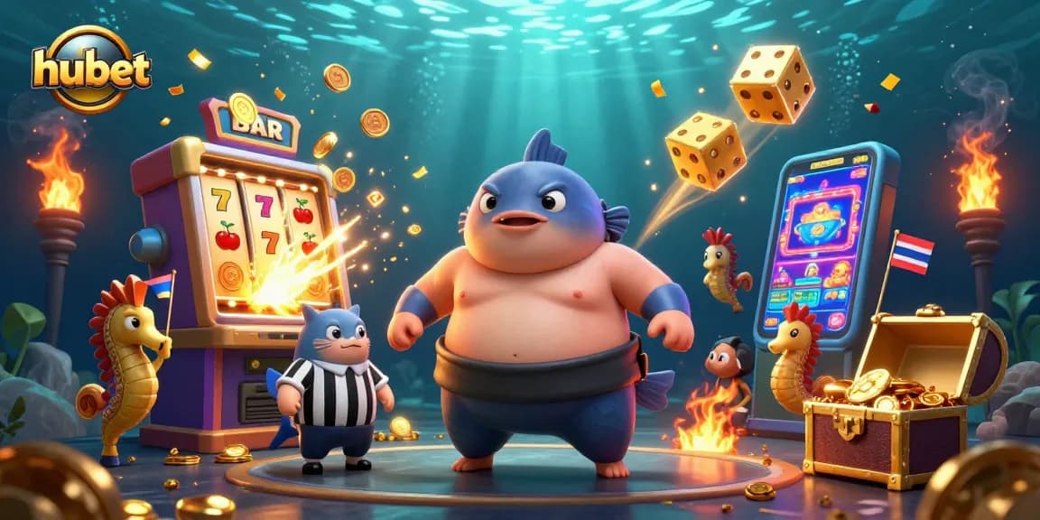Spin slots with hubet's exciting underwater casino theme featuring winning elements.