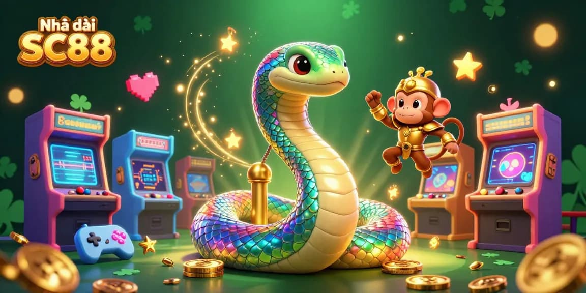 Engage with Nhà cái SC88 through vibrant gaming action featuring a colorful 3D casino scene.