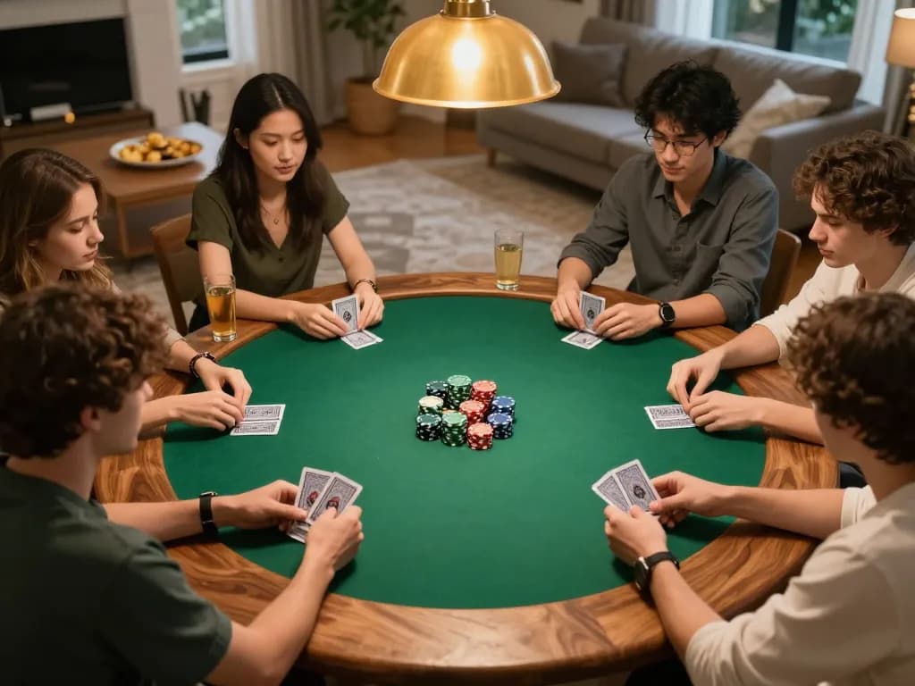 Engaged players enjoy a strategic poker night while using SC88 betting tactics.