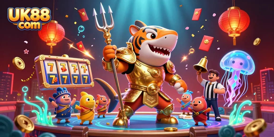 Engage with immersive gameplay at UK88 com featuring a vibrant underwater casino scene with thrilling slot elements.