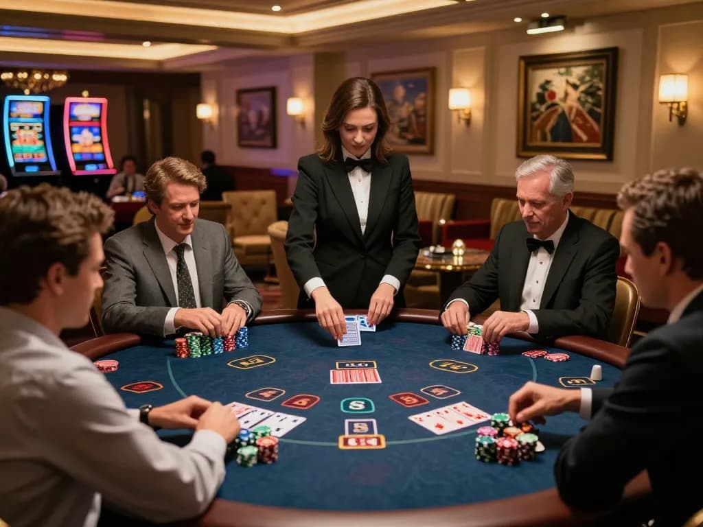 Players engaging in an exciting blackjack game at TA88 casino, showcasing strategy and excitement.