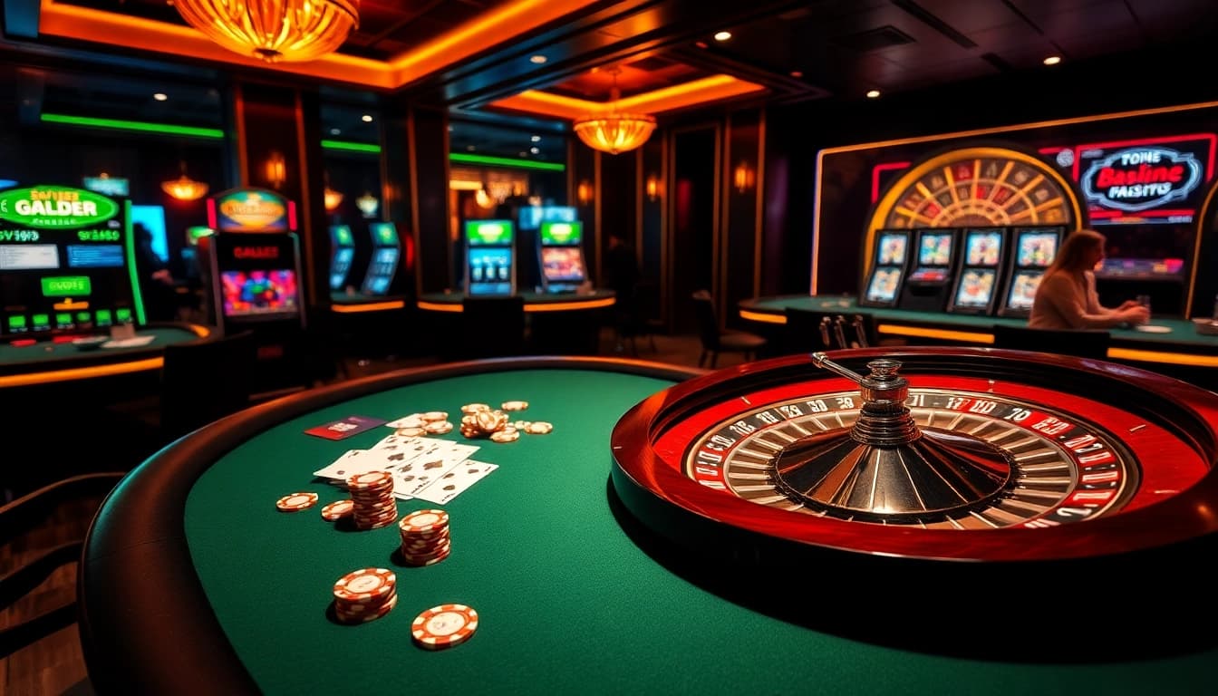 Experience excitement at SV368 casino with vibrant tables, chips, and thrilling games.
