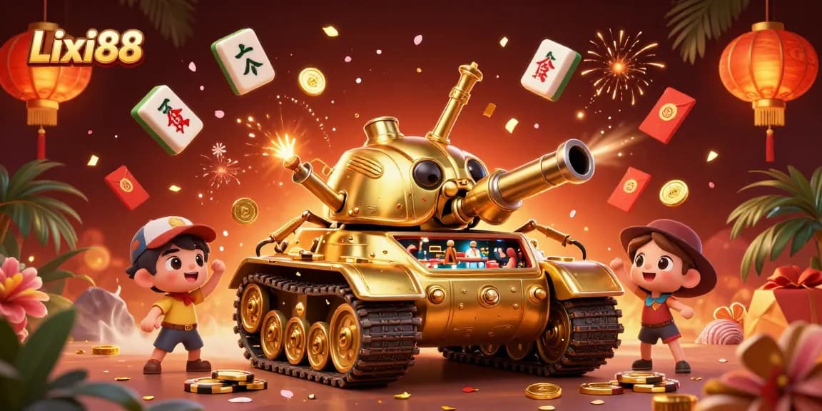 Lixi88 offers an exciting gaming experience with vibrant casino elements in a stunning 3D scene.