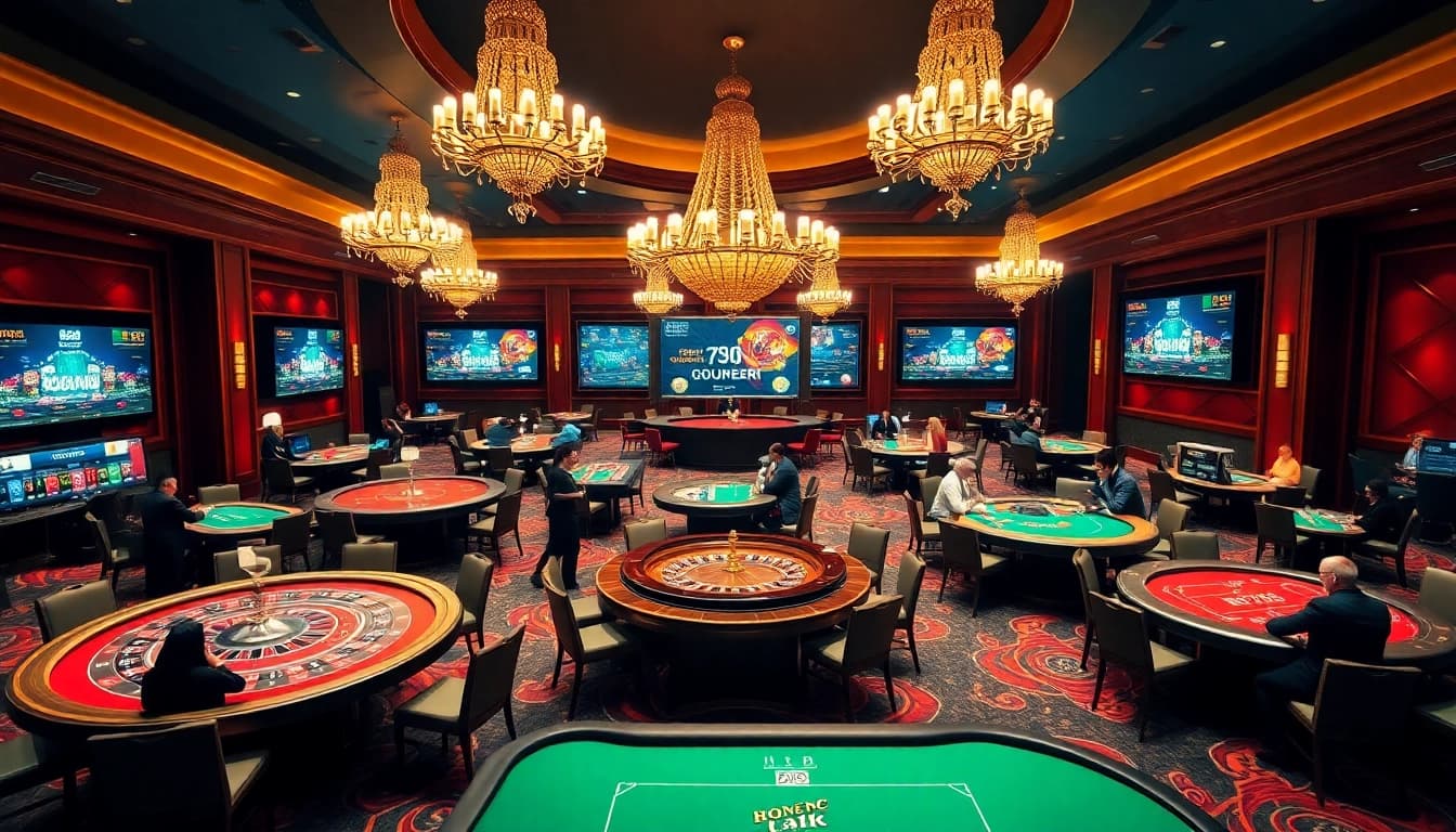 Experience thrilling gameplay at https://8kbet17.com/ with vibrant casino settings and exciting gambling action.