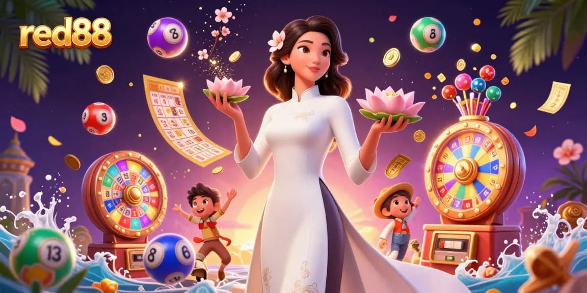 Experience thrilling gameplay with red88, where vibrant lottery elements and a serene atmosphere blend.