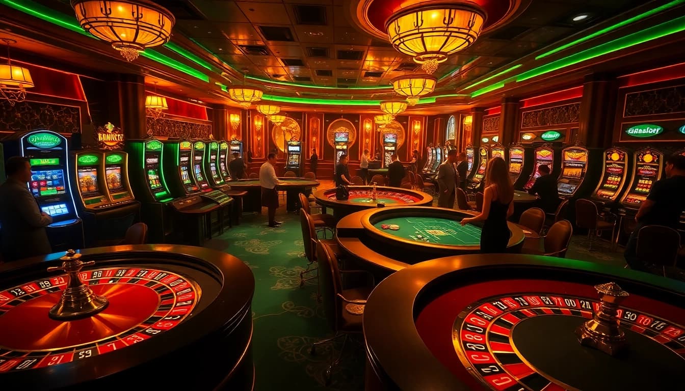 KJC gamblers enjoy a luxurious casino experience with vibrant games like blackjack and roulette.