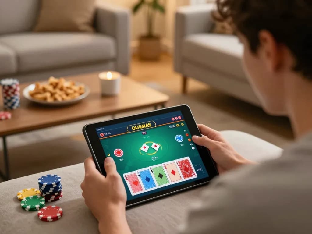 Engaging in online poker on c168 platform in a cozy home setting
