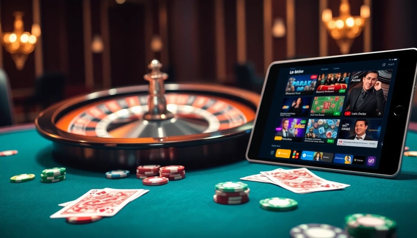 Experience excitement at https://rr99.it.com/ with a vibrant casino gaming table and roulette wheel.