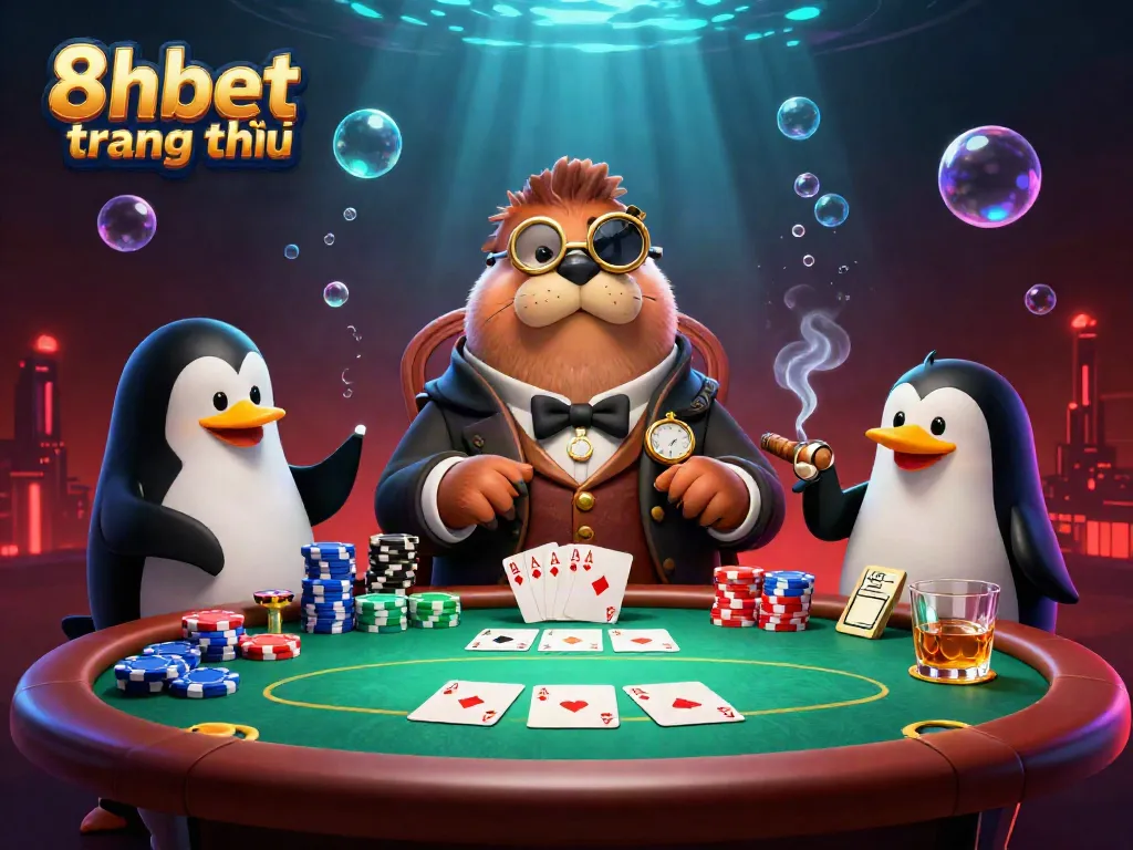 Experience thrilling gameplay at 8xbet trang chủ with a jolly walrus, a sophisticated dealer, and a bluffing pufferfish.