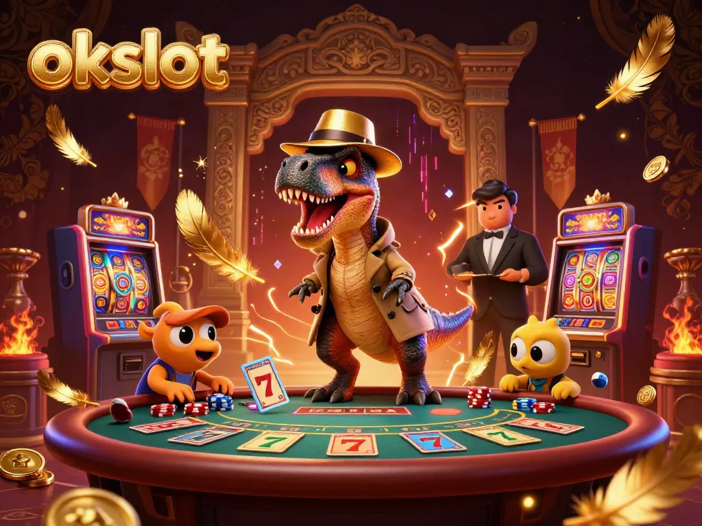 เล่นสล็อตออนไลน์ที่ OKSLOT ด้วยการ์ตูนแร็พเตอร์และเพื่อนร่วมรอบโต๊ะพนัน