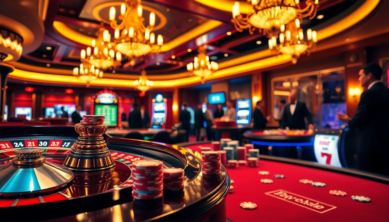 Experience luxury gambling action at https://2haywin.art/ with vibrant casino tables and excited players.