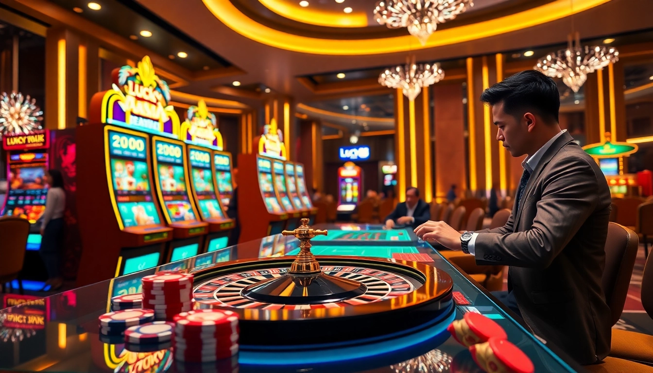 Experience the excitement of gambling at trang chủ lucky88 with vibrant online gaming elements.