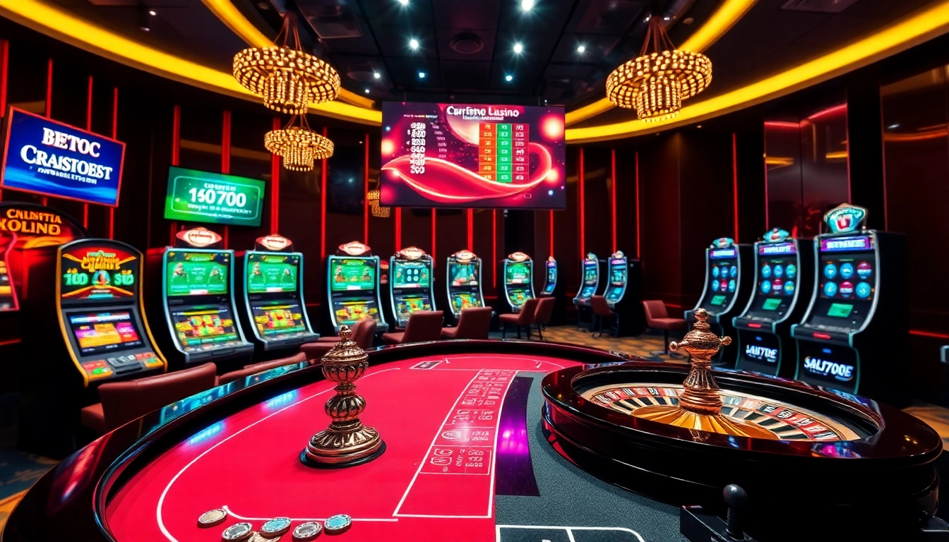Exciting gameplay at crypto online casinos with vibrant tables and modern digital interfaces.