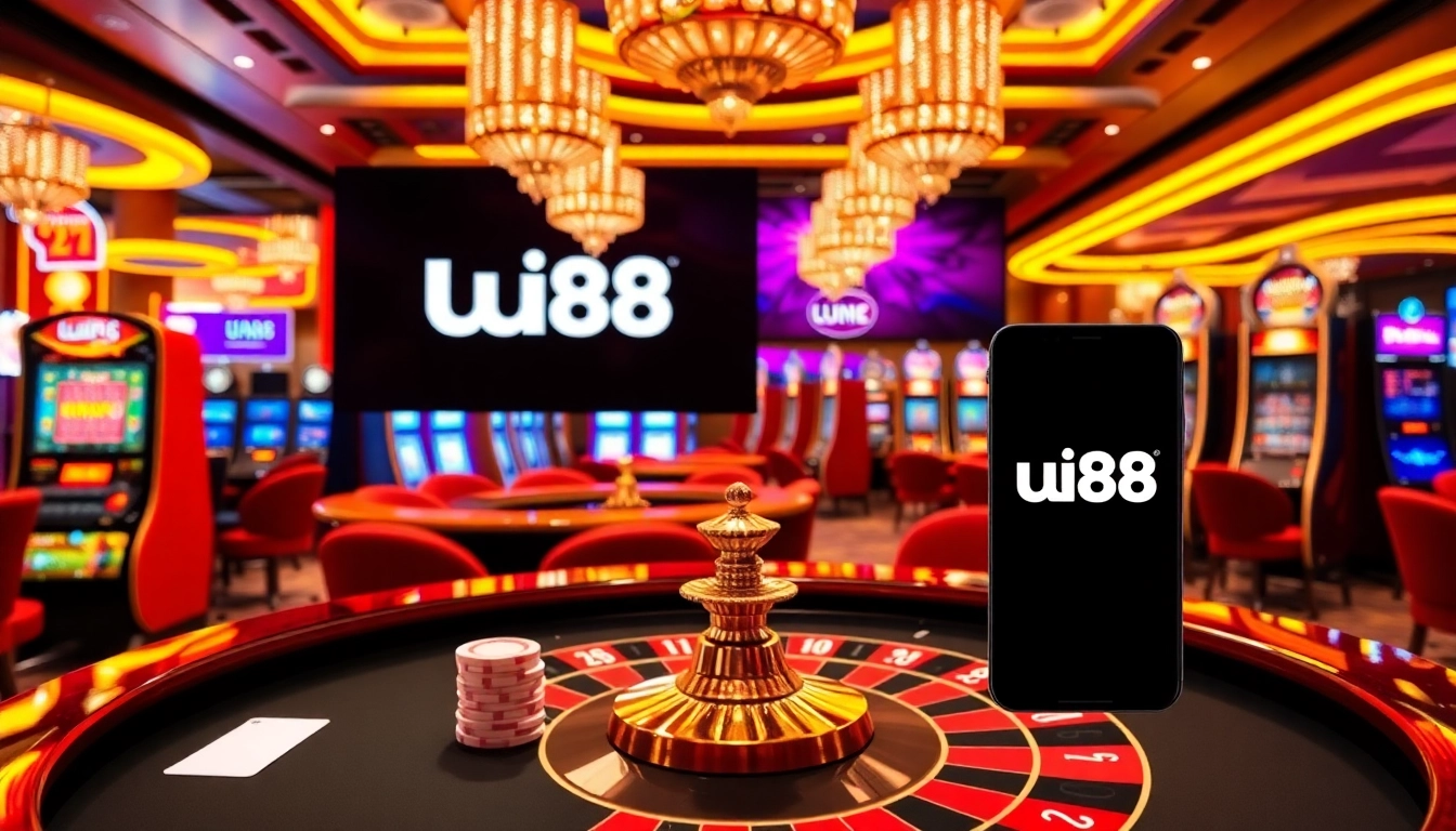 Experience the excitement of gambling at uu88 casino with vibrant slot machines and roulette.