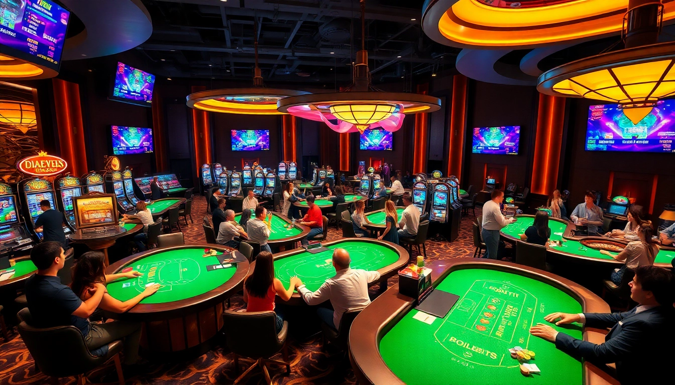 Engaged players at vibrant casino tables celebrating wins at https://777x.center/ online gambling platform.