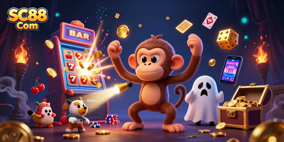 Experience thrilling gameplay with SC88 Com in this dynamic 3D illustration of casino fortune.