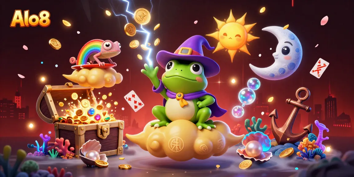 Engage with Alo8's thrilling storm of golden coins in this vibrant casino illustration.