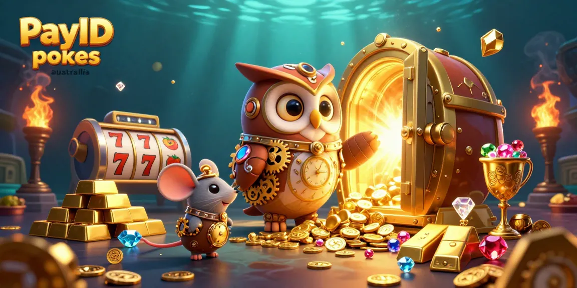 Experience PayID pokies australia with dynamic cartoon characters and casino elements.