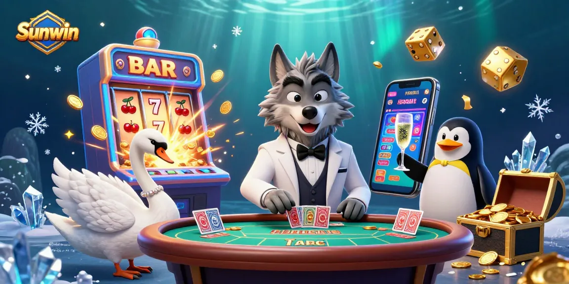 Experience Sunwin's thrilling casino games with vibrant characters and dynamic slot action!