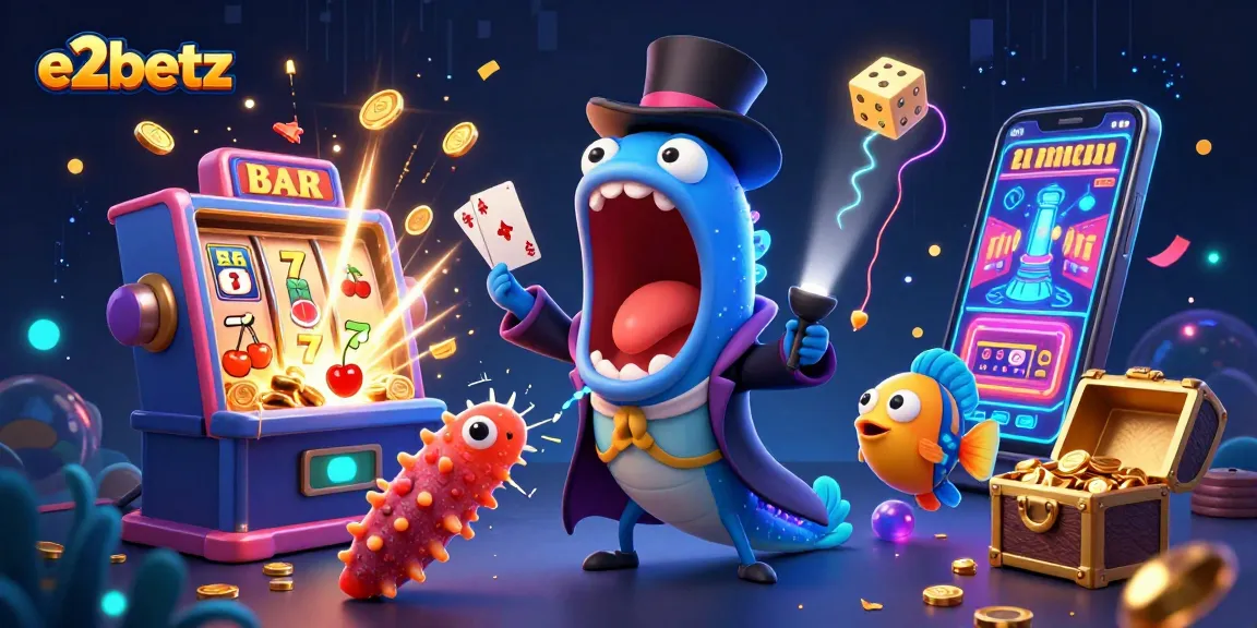 e2betz showcases a thrilling underwater casino scene with magical creatures and slot games.