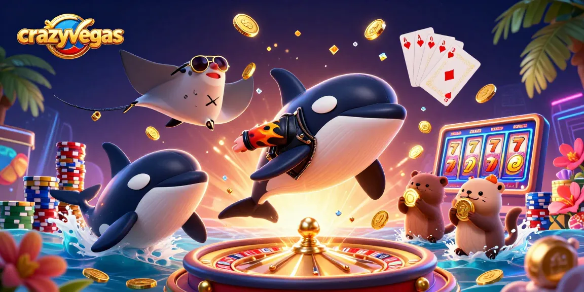 Experience high-stakes gaming thrills at crazyvegas with dynamic casino elements and playful sea characters.